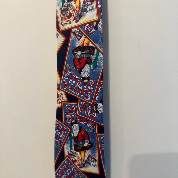 New Never Used. “Santa Past Time”, Santa Clause Tie by Joe Boxer. - Picture 1 of 6